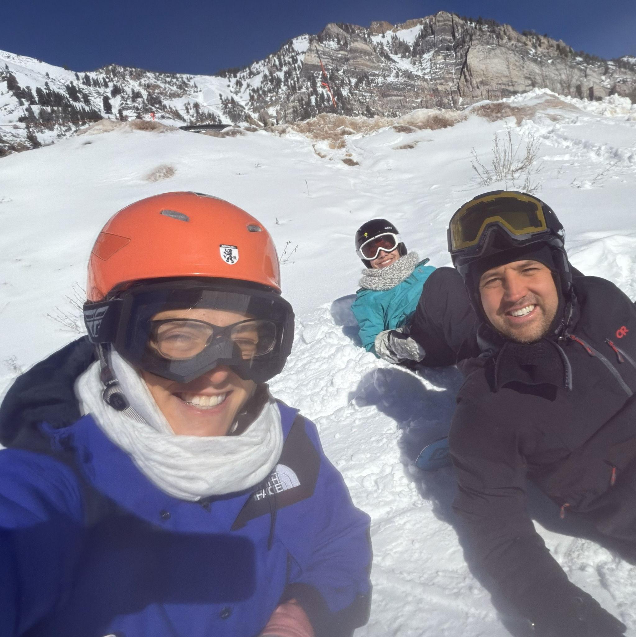 Our first trip shredding the gnar pow together.