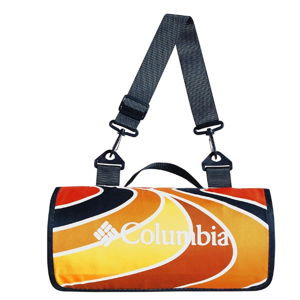 Columbia 72" x 72" Lightweight Packable Tote Blanket - Warm & Cozy Outdoor Essentials for Camping, Picnics, and Adventures, 100% Polyester Fill, Waterproof Printed Microfiber - Sun Trek