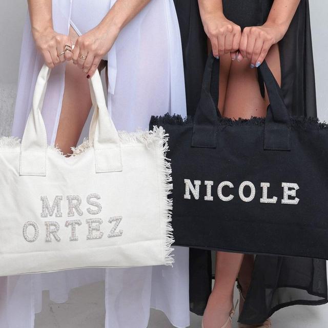 Bridal beach bag Bride tote bag, Beach wedding tote, Personalized bride tote, Beach honeymoon bag, Bride gift bag, Destination wedding tote