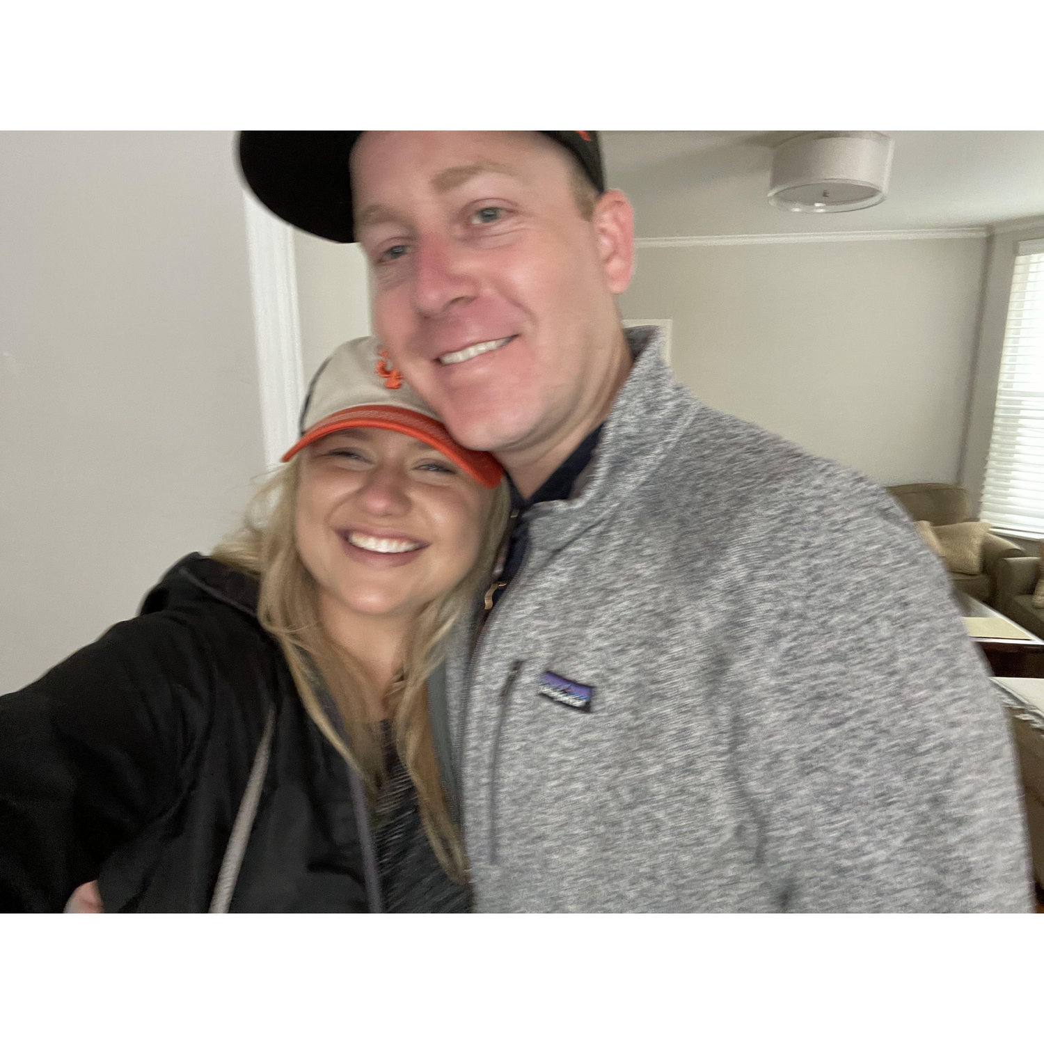 Our first photo together July 2022
