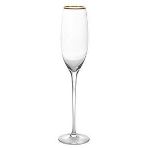 Olivia & Oliver Madison Gold Champagne Flutes (Set of 4)