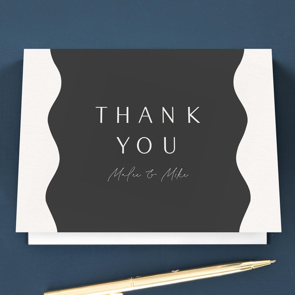 Molnar Landscape | Dark Charcoal | Zola Thank You Cards