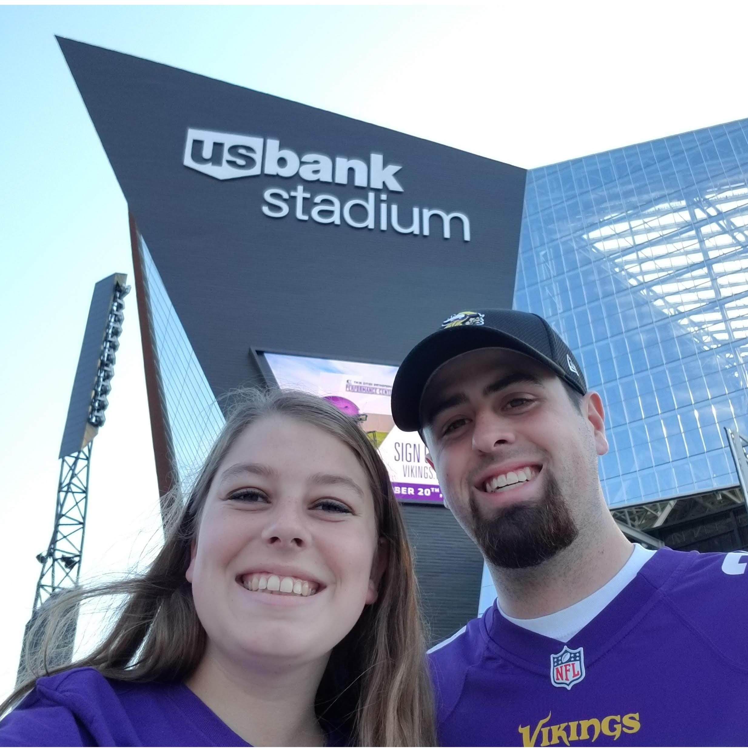 Our first Vikings Game, they lost.