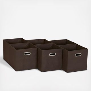 Fabric Storage Cube Bin, Set of 6