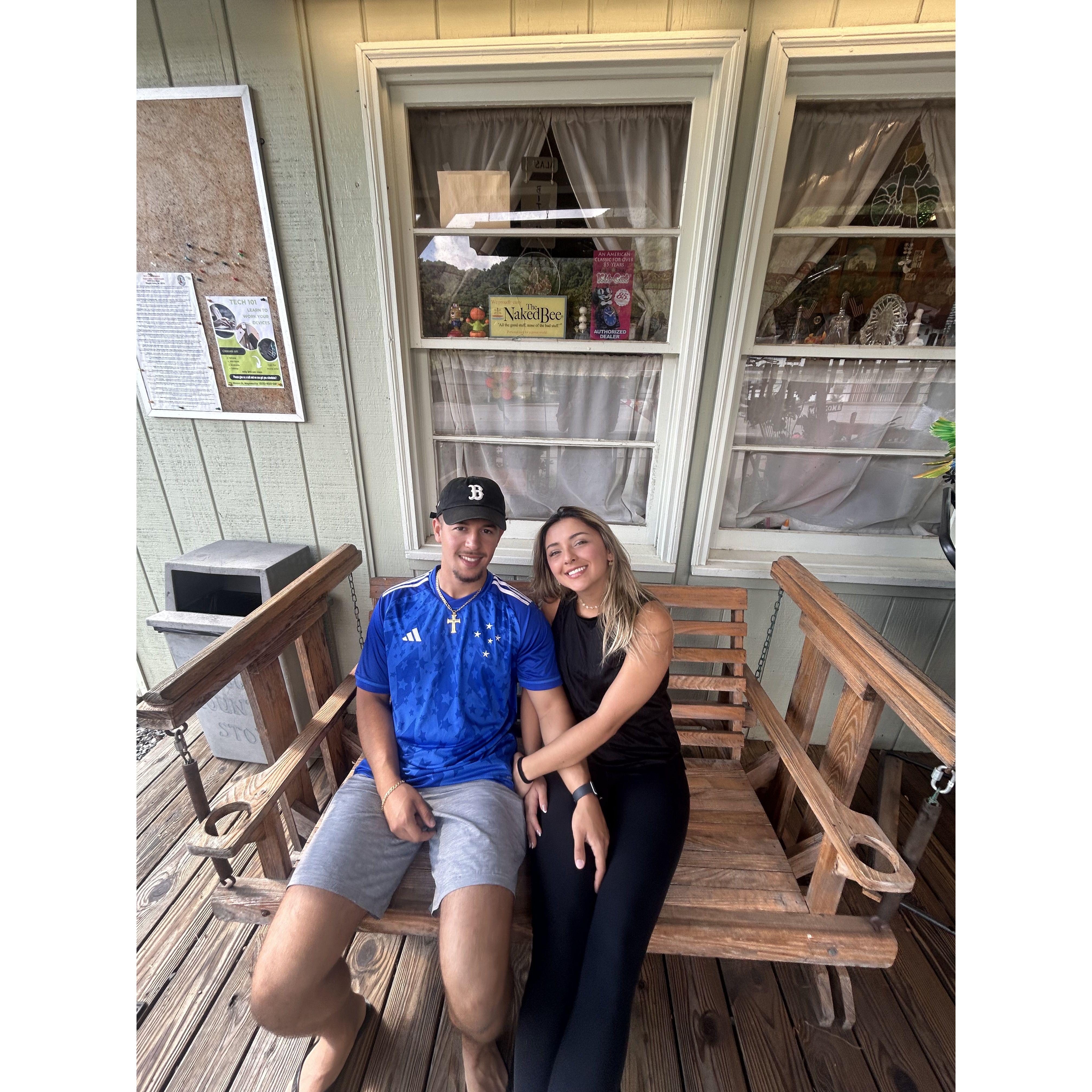 Roadtrip with Gabe's family! We stopped at a little store before going for breakfast