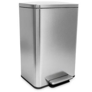 13.2 Gallon Trash Can with Foot Pedal (Stainless Steel)