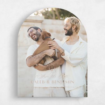 Latte, Brown Wedding Save the Date - Kenai Portrait