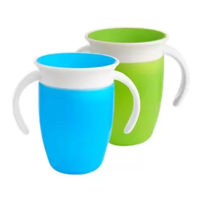 Munchkin® Miracle® 360º 2-Pack 7 oz. Trainer Cups in Green/Blue