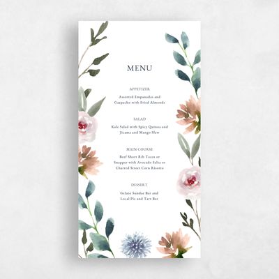 White Wedding Menu - Windsong