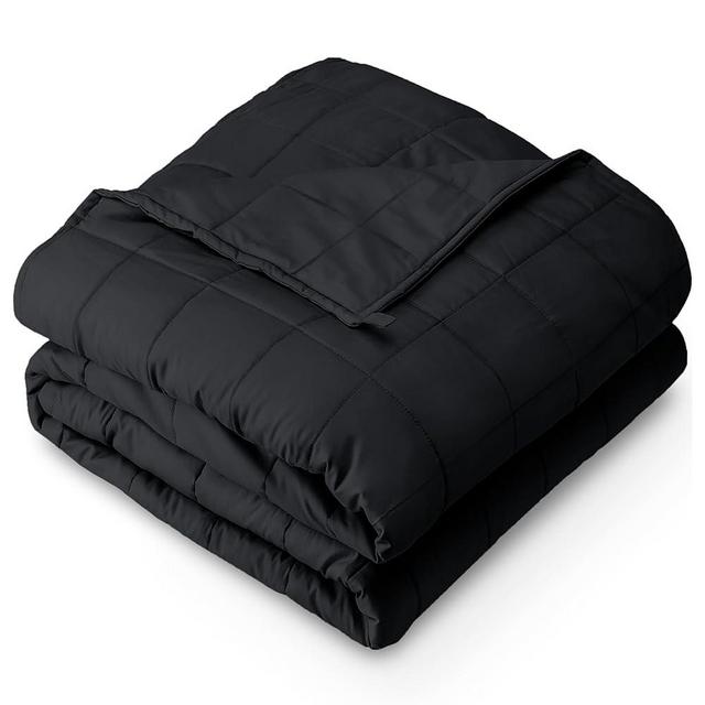 Bare Home Weighted Blanket King Size 25lb (80" x 87") for Adults - All-Natural 100% Cotton - Premium Heavy Blanket Nontoxic Glass Beads (Black, 80"x87")