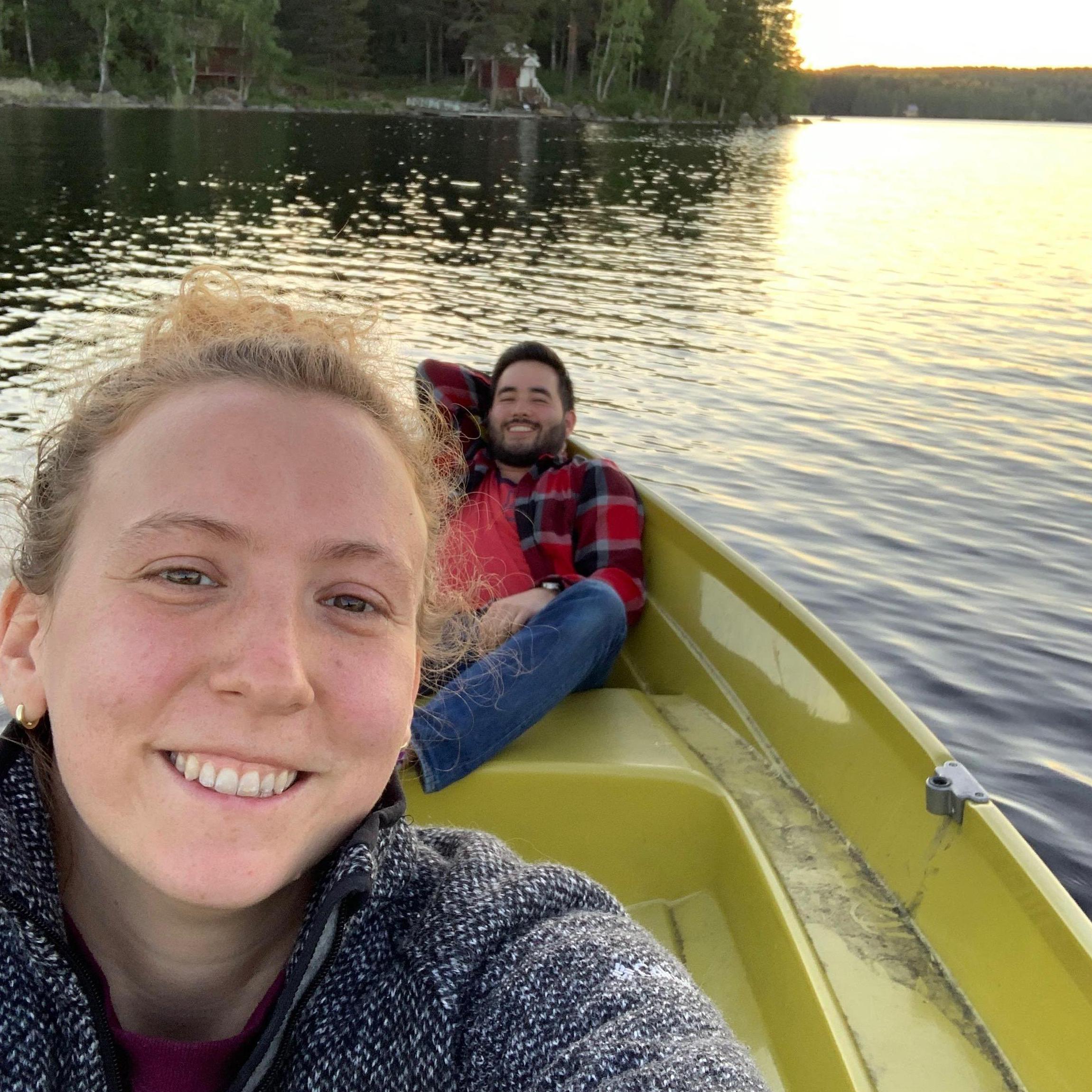 Rowing around in the midnight sun at Juhanus