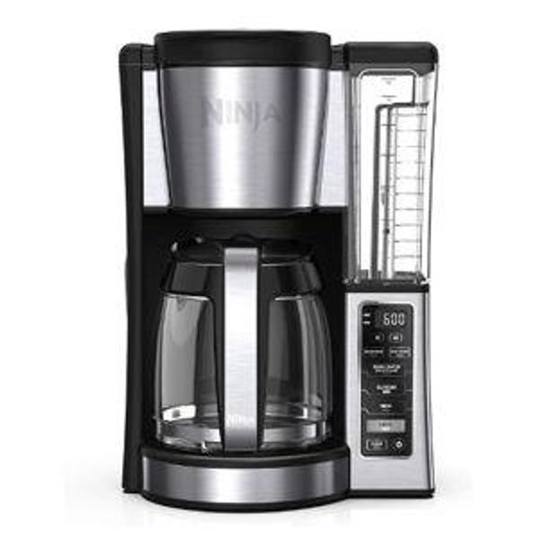 Ninja 12-Cup Programmable Coffee Brewer, 2 Brew Styles, Adjustable Warm Plate, 60oz Water Reservoir, Delay Brew - Black/Stainless Steel