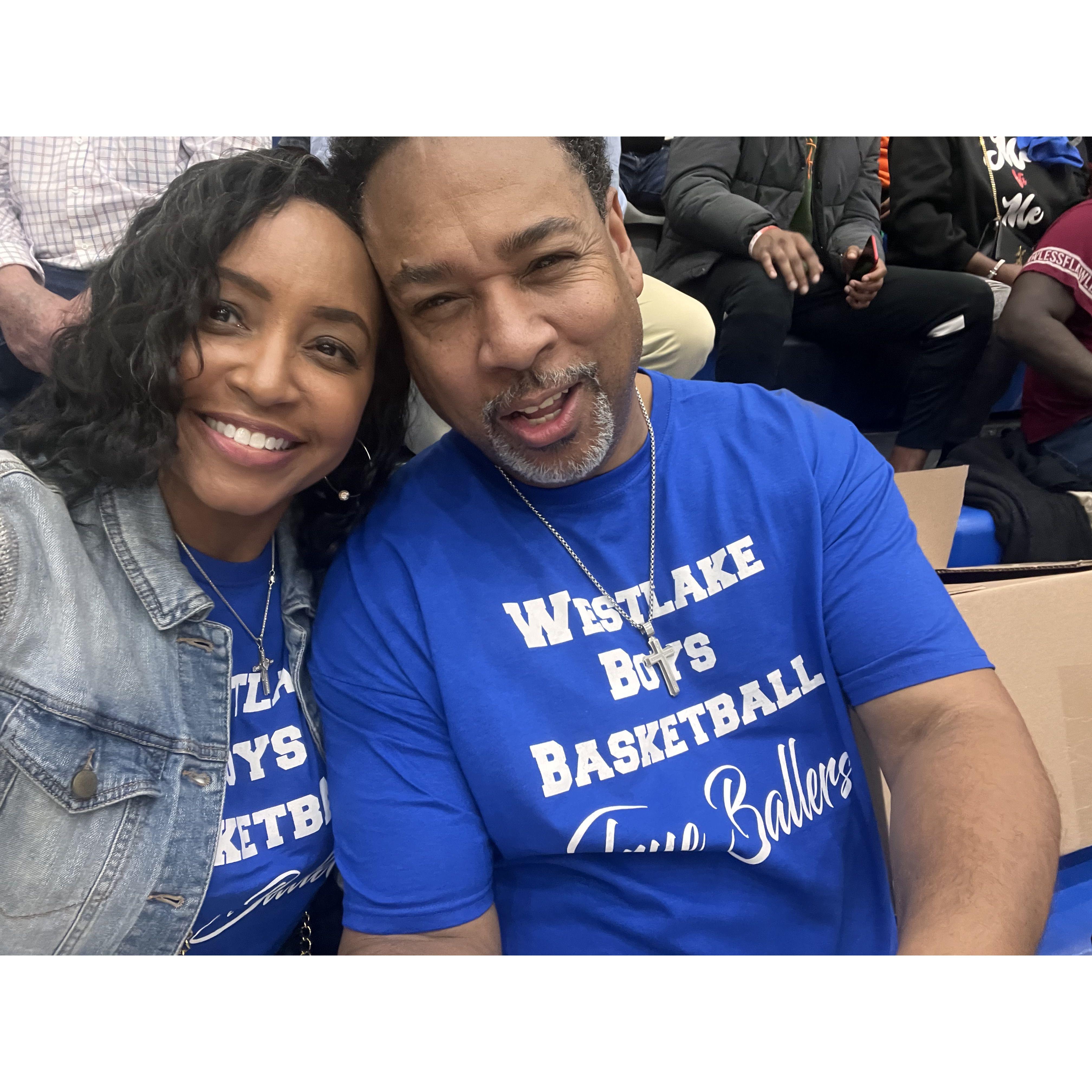 Westlake 33-0 celebration. Basketball is life.