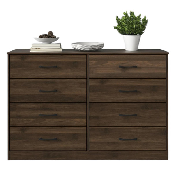 Mainstays Ardent 53.75" Wide 8 Drawer Dresser, Dark Walnut