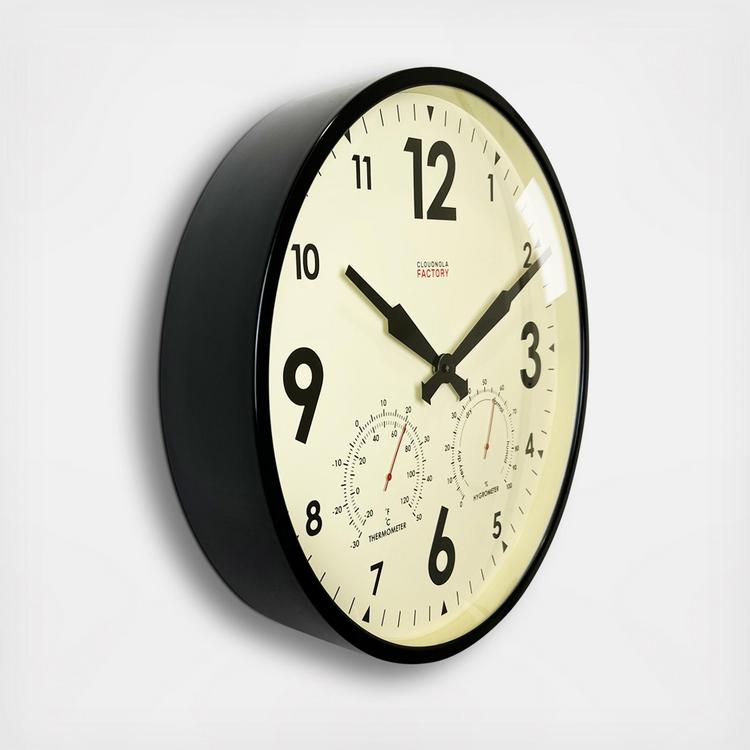 Cloudnola, Factory Outdoor Wall Clock & Weather Station | Zola