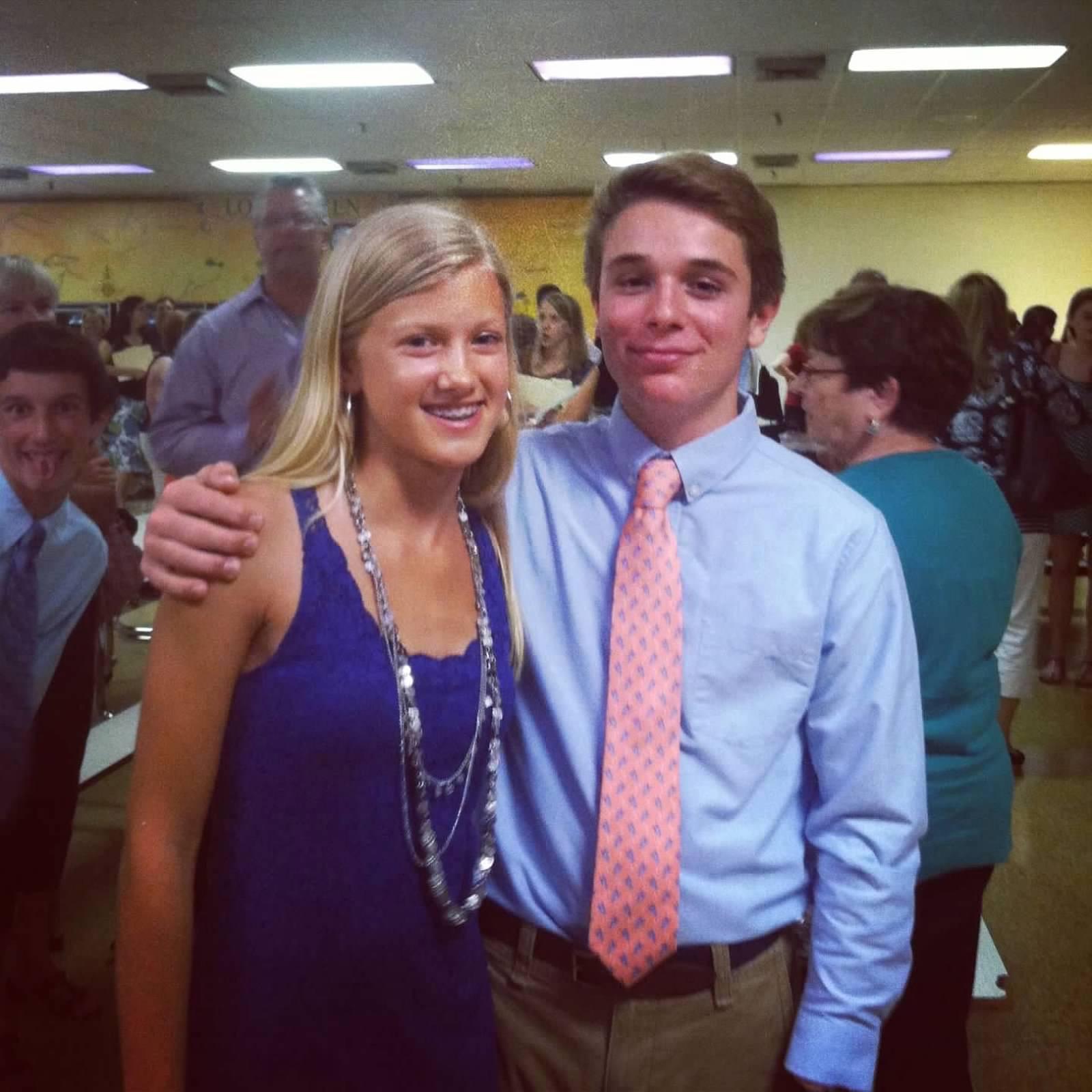 8th Grade Dance was our first picture together, as awkward as they come!