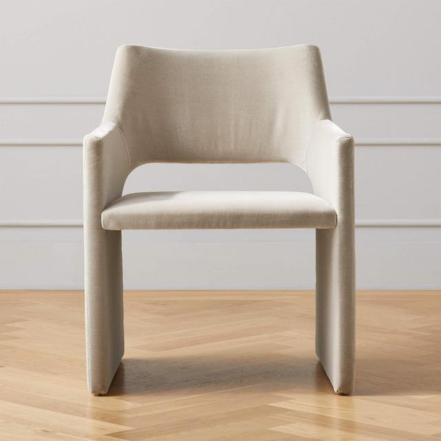 Foley Faux Mohair Grey Dining Chair