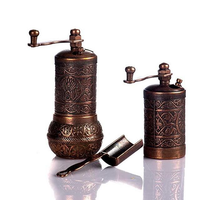 Salt And Pepper Grinder Set - Herb Grinder - Pepper Grinder Mill - Pepper Mill - Spice Grinder - Salt Grinder - Coffee Bean Grinder - Spice Grinder Manual (Antique Copper)