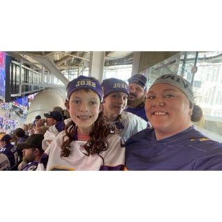 Vikings game with our niece and nephew 2022