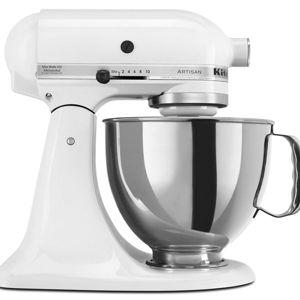 KitchenAid Artisan Series 5 Quart Tilt Head Stand Mixer with Pouring Shield KSM150PS, White