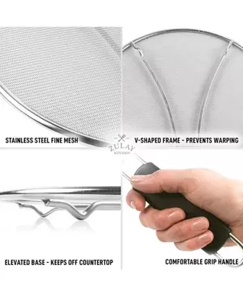 Zulay Kitchen Splatter Screen for Frying Pan