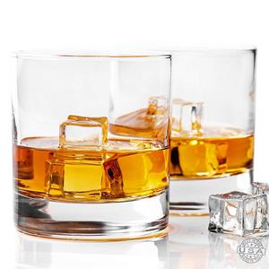 Taylor'd Milestones Whiskey Glass, Premium 10 oz Scotch Glasses, Set of 2 Rocks Style Glassware for Bourbon and Old Fashioned Cocktails
