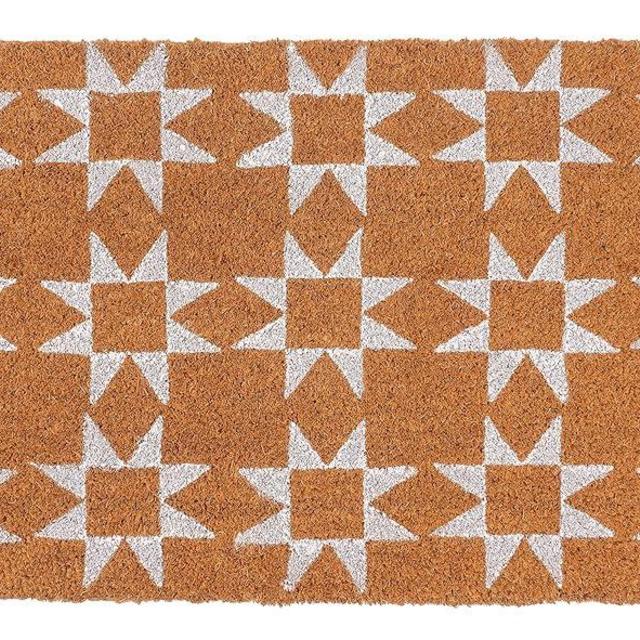 KAF Home Coir Doormat with Heavy-Duty, Weather Resistant, Non-Slip PVC Backing | 17 by 30 Inches, 0.6 Inch Pile Height | Perfect for Indoor and Outdoor Use (White)