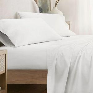 100% Percale Cotton 4PC Sheet Set, Brushed & Pre-Washed Bedding for Softness & Comfort – Becky Cameron