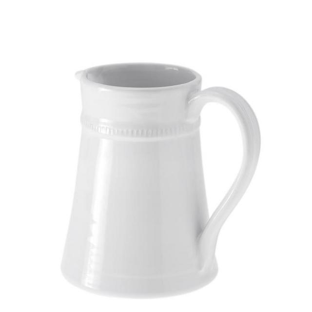 Gabriella Straight-Sided Pitcher, White
