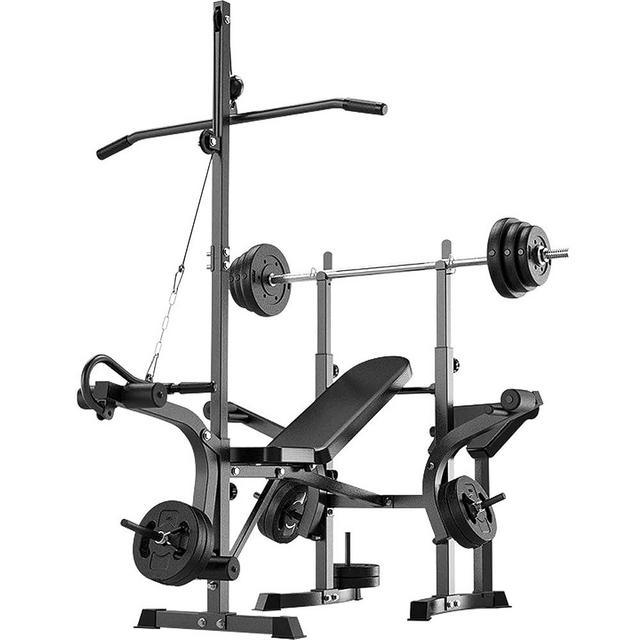 Rigel 600lbs 6 in 1 Adjustable Olympic Weight Bench Set with Leg Extension and Leg Curl Multi-Function Bench Press Set for Full Body Workout