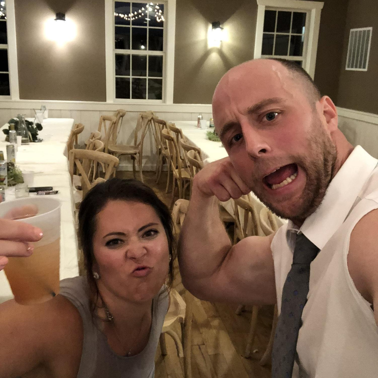 Summer 2019!! The Fettes Wedding!! Sleeveless Wedding shirt tradition continues!!