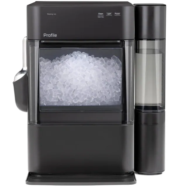 GE Appliances Opal 2.0 Ultra Nugget Ice Maker with Side Tank and Scale Inhibiting Filter Black