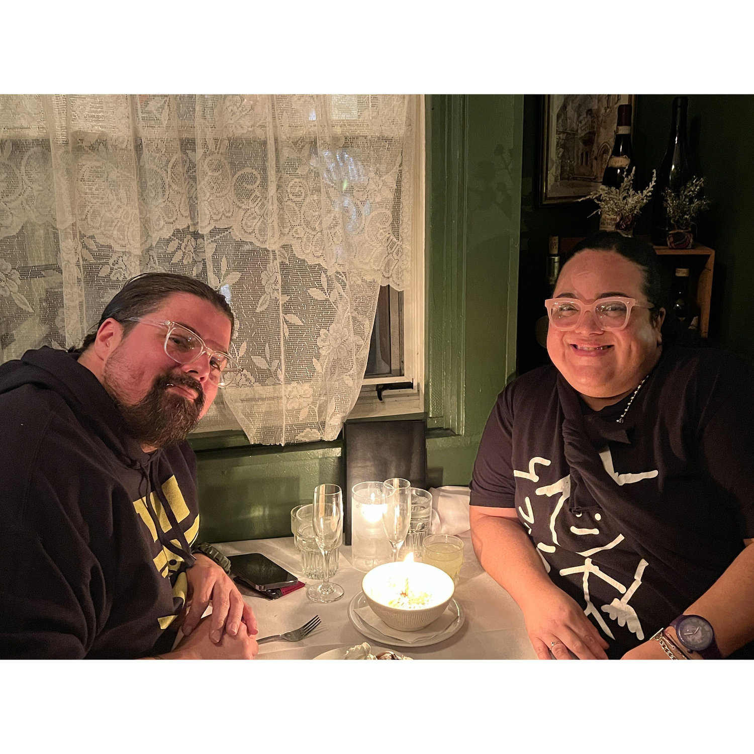 Dinner after saying I Do.