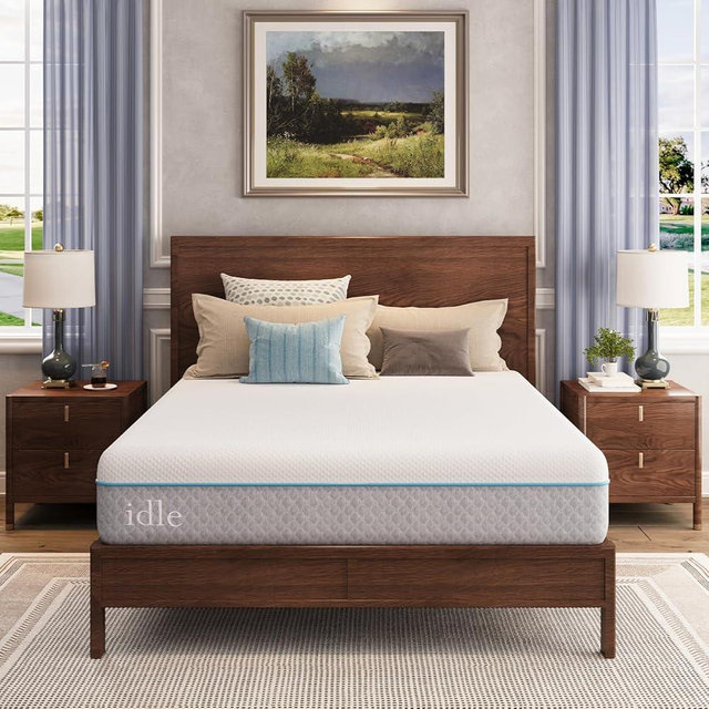 EGOHOME Queen Mattress 12 Inch Cooling Memory Foam, Fiberglass Free, Mattress Bed in a Box for Back Pain Relief, Medium Firm, CertiPUR-US Certified, 60”x80”x12”, White