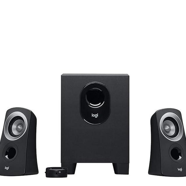 Logitech Z313 2.1 Multimedia Speaker System with Subwoofer, Full Range Audio, 50 Watts Peak Power, Strong Bass, 3.5mm Inputs, PC/PS4/Xbox/TV/Smartphone/Tablet/Music Player - Black