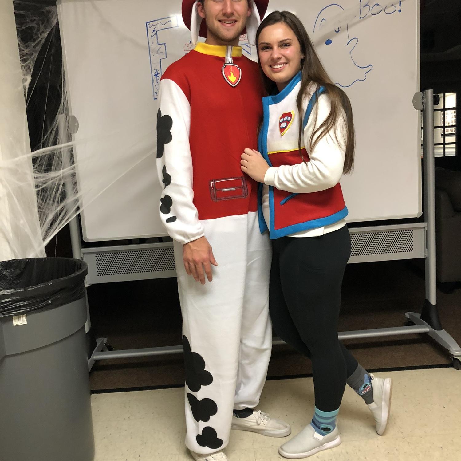 Duncan was always a good sport and went along with Ashleigh’s Halloween antics