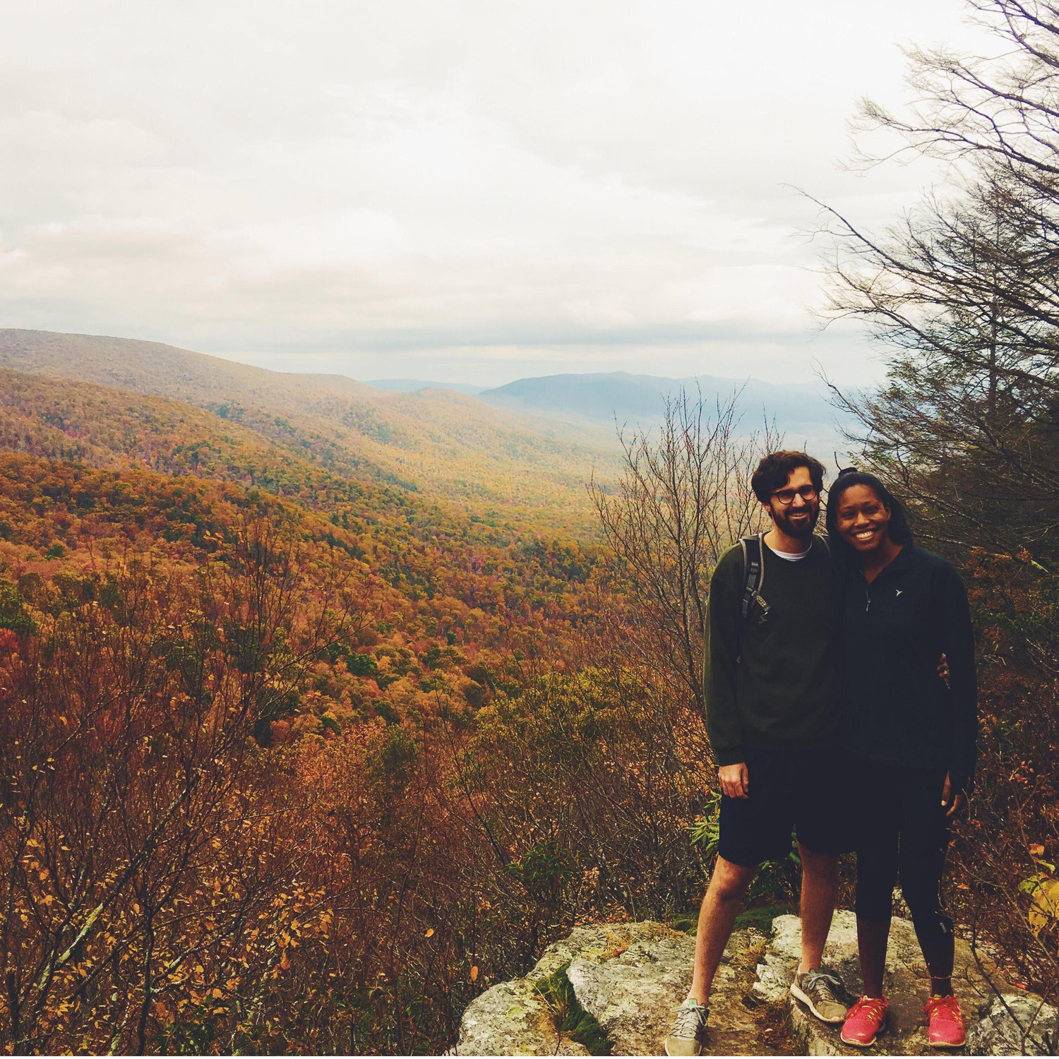 Weekend hike while Marc was in grad school at VT