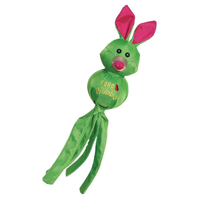 KONG Wubba Friends Ballistic Dog Toy - Durable Interactive Squeaky Toy, Assorted Colors/Animals, Fetch & Tug-of-War (Small)