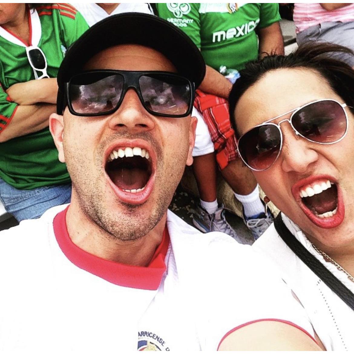 Our first social media post! Soccer game Mexico vs Costa Rica
