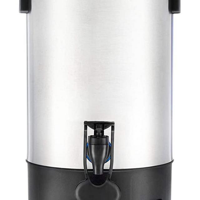 SYBO RCM035A Commercial Grade Stainless Steel Percolate Coffee Maker Hot Water Urn, 30-Cup 4.5 L, Silver