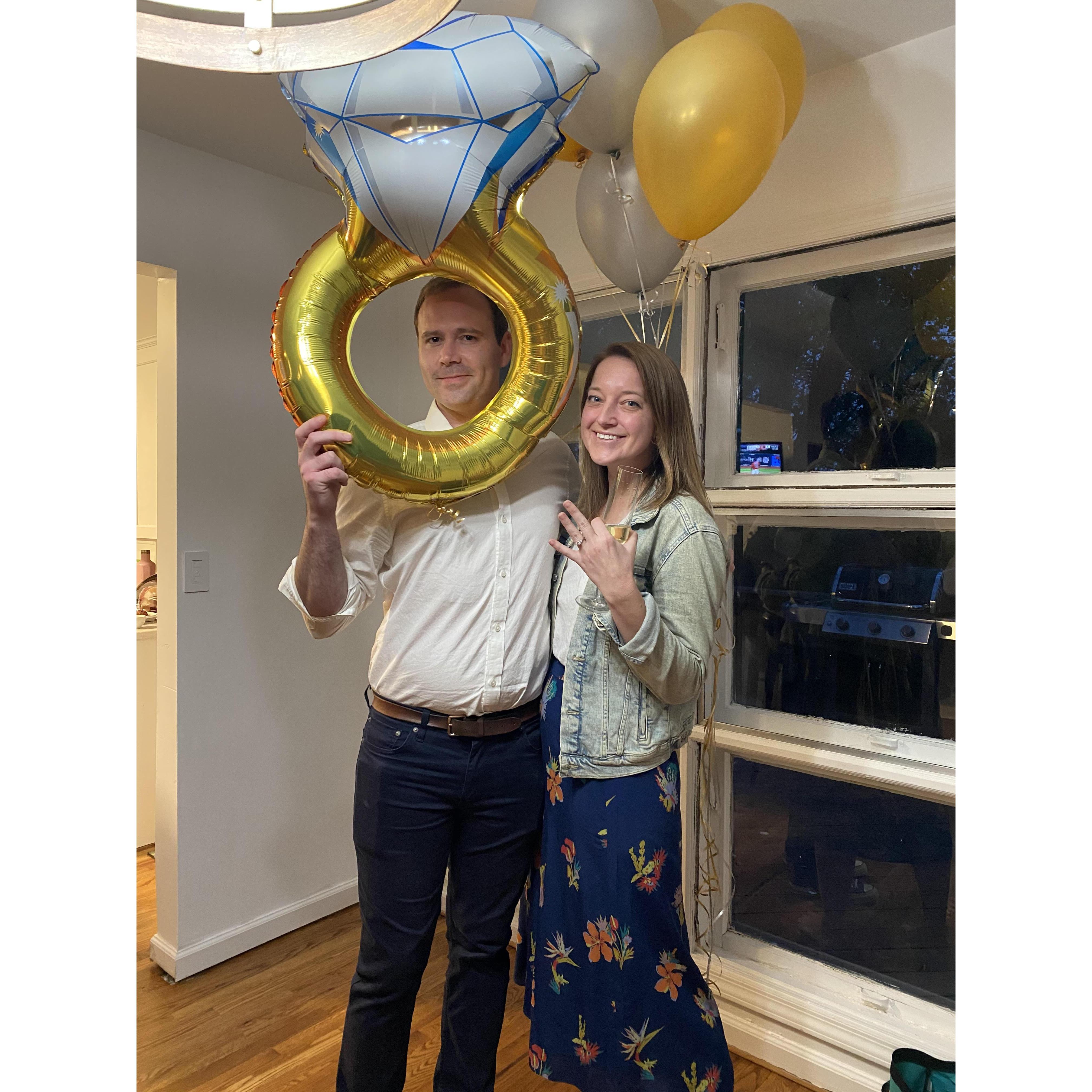 The night we got engaged!