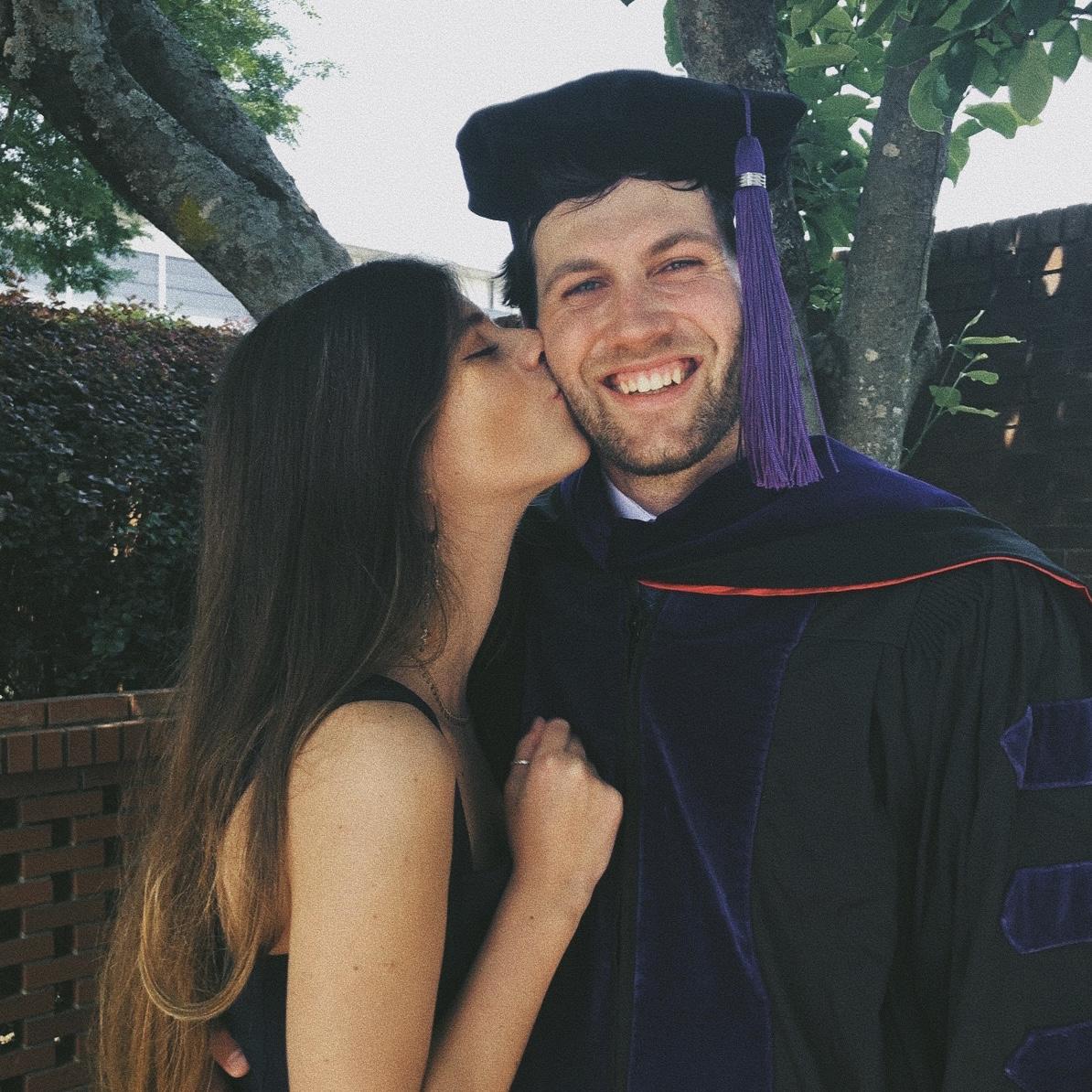 Chris graduating from UGA law school. ◦Athens, Georgia - May 2021◦