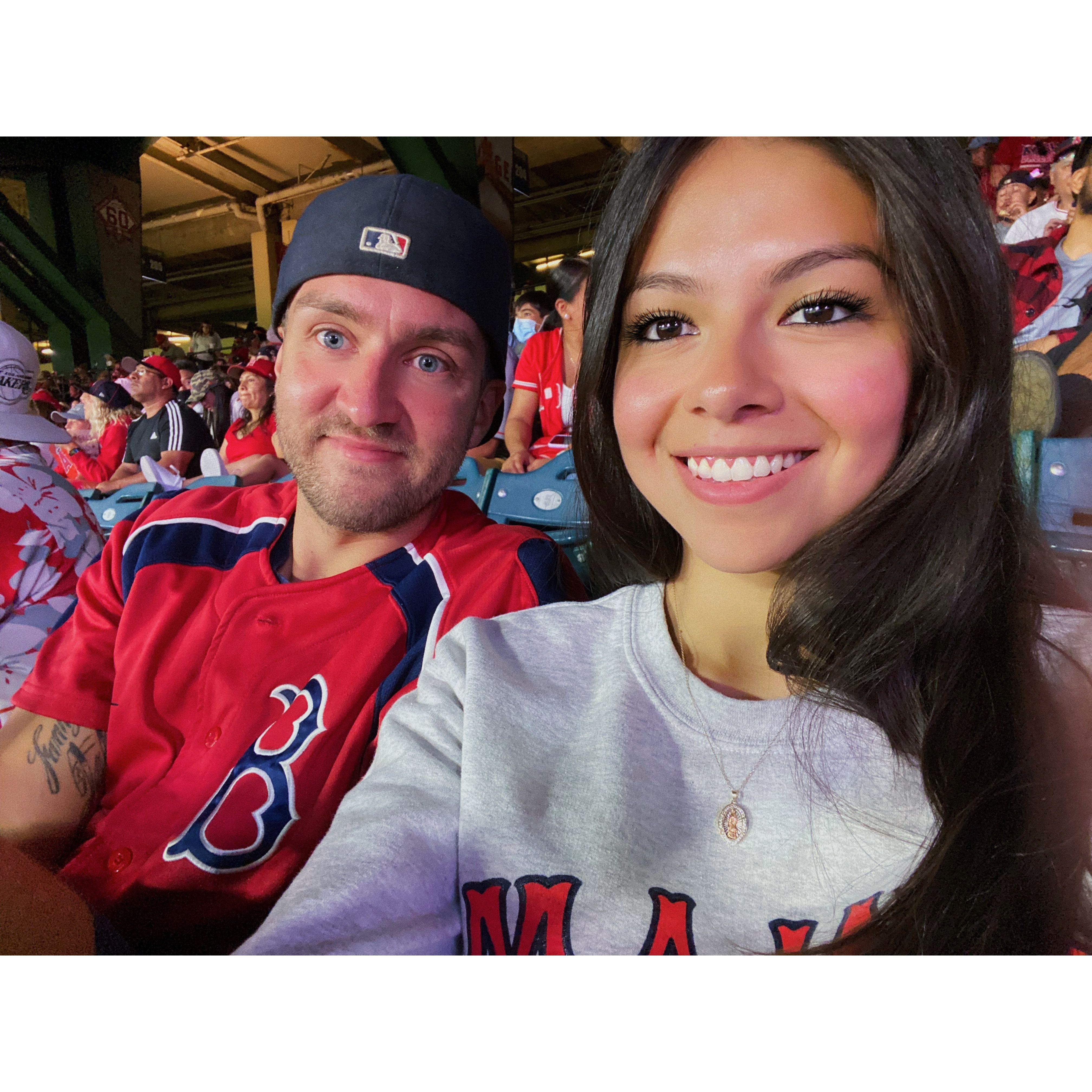 Trying to turn Nancy into a New England sports fan