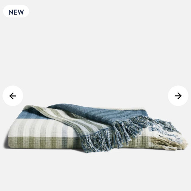 Bayside Windowpane Throw Blanket