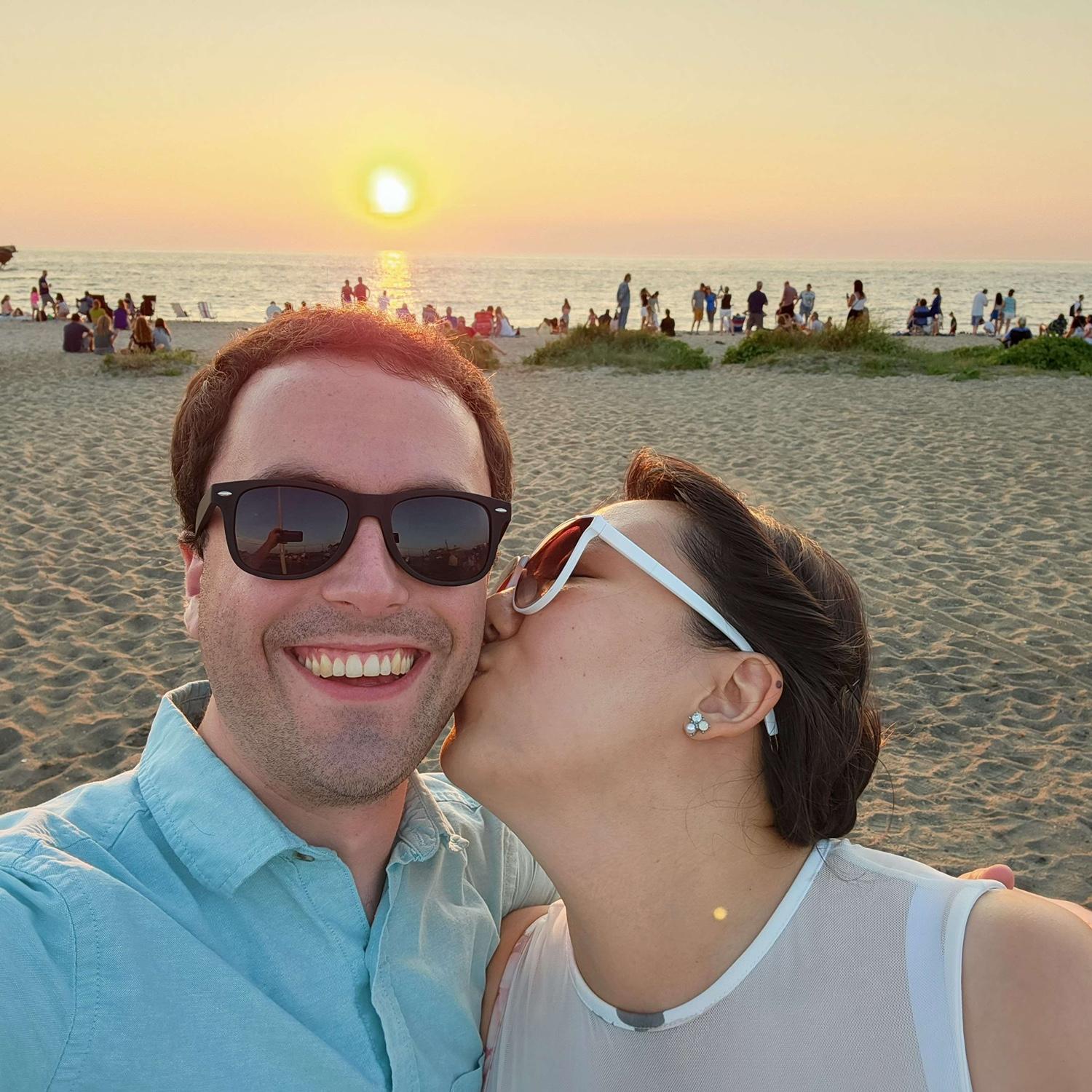 Enjoying our first sunset in Cape May