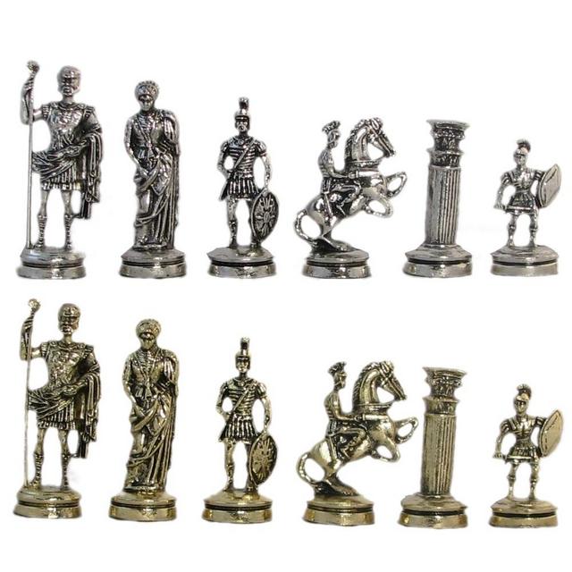 2 5/8" Small Roman Legion Metal Chess Pieces