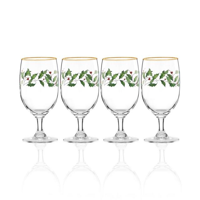Lenox Holiday Goblet Glass, Set of 4