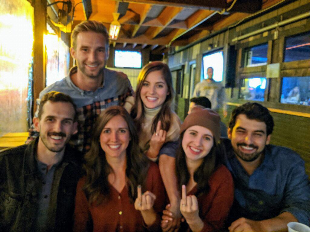 We are lucky enough to be engaged the same time as some of our good friends