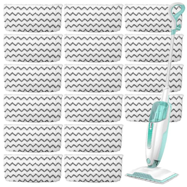 16 Pack Microfiber Steam Mop Replacement pads for Shark Steam Mop S1000, S2001,S1000A, S1000C, S1000WM, and S1001C,Washable & Reusable Steam Mop Pads Safe for all Floor have Super-Absorbent