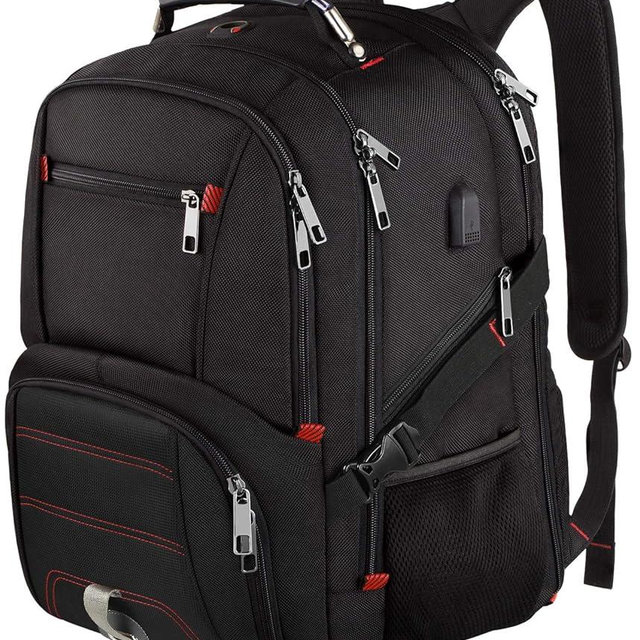 LTINVECK Travel Laptop Backpack, Extra Large Backpack for Men Women with USB Charging Port, TSA Friendly Heavy Duty Big Business Computer Bag Tech Backpacks Bag Fit 17 Inch Laptops, RFID Backbag